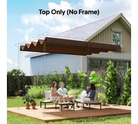 Outsunny 2.86 X 2.45 M Pergola Cover Replacement For 3X2 M Frame, Coffee