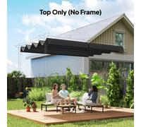 Outsunny 2.86 X 2.45 M Pergola Cover Replacement For 3X2 M Frame, Dark Grey
