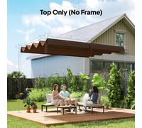 Outsunny 2.86 X 2.45 M Pergola Cover Replacement For 3X2 M Frame, Coffee