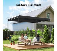 OUTSUNNY 2.86 x 2.45 m Pergola Cover Replacement for 3x2 m Frame in Dark Grey Outsunny Dark Grey