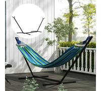 Outsunny 2.86M Metal Hammock Stand Frame Replacement Garden Outdoor Patio In Black Black