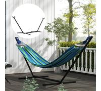 OUTSUNNY 2.86m Metal Hammock Stand Frame Replacement Garden Outdoor Patio in Black Outsunny Black