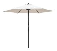 Outsunny 2.8M Patio Umbrella Parasol Outdoor Table Umbrella 6 Ribs Off-white, Cream