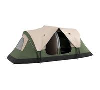 Outsunny 2 Bedroom Camping Tent for 6-8 Man, Large Family Tent with Rainfly and Screen Panels, Portable with Bag, for Fishing Hiking Festival, Dark Green