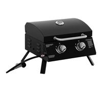 Outsunny 2 Burner Gas BBQ Grill, 5.8 kW Outdoor Portable Folding Tabletop Bar...