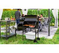 Outsunny 2-in-1 Charcoal BBQ Grill with Offset Smoker