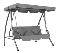 Outsunny 2-in-1 Swing Chair 3 Seater Hammock Cushion Bed Tilt Canopy