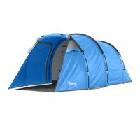 Outsunny 2-3 Person Tunnel Camping Tent with Porch Area, Blue