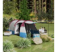Outsunny 2-3 Man Camping Tunnel Tent with Bedroom and Living Room - Red | TJ Hughes