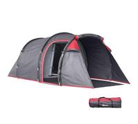 Outsunny 2 Man Tunnel Tent Sewn-in Groundsheet 426 x 206 x 154cm Dark Grey