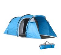 Outsunny 2-3 Person Tunnel Camping Tent with Porch Area, Blue
