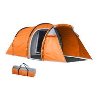 Outsunny 2 Man Tunnel Tent Sewn-in Groundsheet 426 x 206 x 154cm Orange