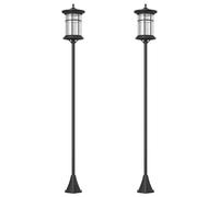 Outsunny 2 Pack 1.8m Garden Lamp Post Lights LED Waterproof IP44 Cool White