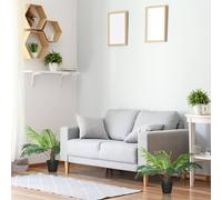 Outsunny Set of 2 60cm Artificial Palm Tree Decorative Plant 8 Leaves with Nursery Pot, Fake Tropical Tree for Indoor Outdoor Decor, Green