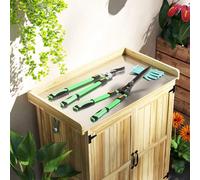 OUTSUNNY 2 Pcs Garden Shears Set with Telescopic Extendable Handles in Green Outsunny Green