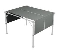 Outsunny 2 PCS Pergola Canopy Replacement, 4.9 x 1.2m UV Protection Pergola Cover, Easy to Install, for 3 x 3(m) Pergola, Dark Grey Cream