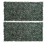 Outsunny 2-Piece Artificial Leaf Hedge Screen Panel 3M x 1.5M Dark Green | Privacy Fence, Garden, Outdoor Indoor Decor