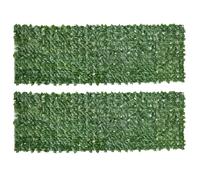 Outsunny 2-Piece Artificial Leaf Hedge Screen Privacy Fence Panel for