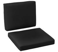 Outsunny 2-Piece Garden Seat and Back Cushion Set Black