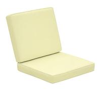 Outsunny 2-Piece Garden Seat and Back Cushion Set Cream White | Seat Pads, Replacement Cushions, for Rattan Sofa Chair, Indoor Outdoor Use