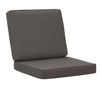 Outsunny 2-Piece Garden Seat and Back Cushion Set Dark Grey