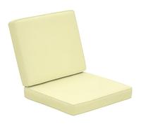 Outsunny 2-Piece Garden Seat and Back Cushion Set, Replacement Cushions for Outdoor Furniture with Seat Cushion and Back Cushion, Cream White