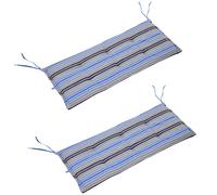 OUTSUNNY 2 Pieces Replacement Cushions for Garden Bench, with Strips in Blue Outsunny Blue