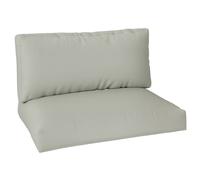Outsunny 2 Seat Pallet Cushions 20cm Thick Outdoor Seat Pads, Black - Light Grey - Polyester, PP Cotton - 120L x 80W x 20H cm