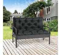 OUTSUNNY 2 Seater Bench Cushion Swing Chair Seat Pad for Indoor Outdoor Use in Black Outsunny Black