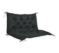 Outsunny 2 Seater Bench Pad Garden Swing Chair Cushion 98x100cm Black.