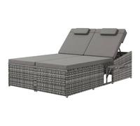 Outsunny 2 Seater Double Rattan Sun Lounger Recliner Day Bed Wicker Weaver Sofa