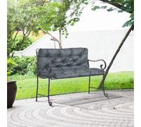 Outsunny 2 Seater Garden Bench Cushion, Dark Grey, 98L x 100W x 8D cm, Cotton Padding, Ties, Splash-Resistant Fabric (84B-137V71CG)