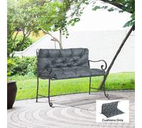 Outsunny 2 Seater Garden Bench Cushion Outdoor Seat Pad With Ties In Dark Grey