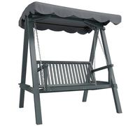 OUTSUNNY 2 Seater Garden Swing Seat with Canopy, Grey Outsunny Grey 2 Seater