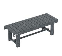 Outsunny 2-Seater Garden Wooden Bench, Grey