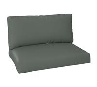Outsunny 2 Seater Pallet Furniture Cushions UPF20+ 20 cm Charcoal Grey | Pallet Cushions, 220gsm Fabric, Thick Outdoor Seat Pads