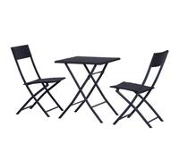 Outsunny 2-Seater Rattan Furniture Set-Black