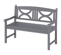 Outsunny 2-Seater Wooden Garden Bench Outdoor Patio Loveseat Natural - Grey - Poplar Wood - 123cmx61cmx89.5cm