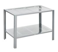 Outsunny 2-Tier Plant Stand Storage Organizer Steel Display Shelf for Patio