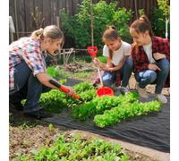 Outsunny 2m x 100m Heavy Duty Weed Control Membrane for Landscaping Driveway Gravel Artificial Grass Lawn Underlay - Black - Black - PP - 100L x 2W m