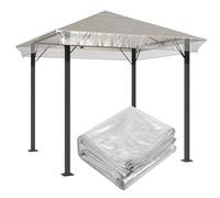 Outsunny 2 x 2 (m) Gazebo Protective Cover, Waterproof Transparent Gazebo Replacement Canopy Cover Top for Canopy and Tent