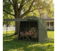 Outsunny Pop Up Gazebo Waterproof with Awning 2 x 2 m Army Green
