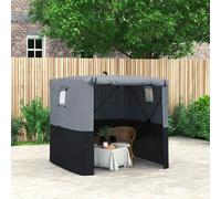 Outsunny Pop Up Gazebo with Sides, 2m x 2m Easy 1 Person Setup Party Tent with Carry Bag, Stakes, Ropes, Folding Multifunctional Instant Shelter, Black and Grey