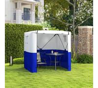 Outsunny 2 X 2M Pop Up Gazebo With Sides Easy Up Party Tent With Carry Bag In Dark Blue Dark Blue
