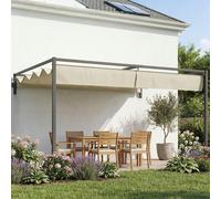 Outsunny 2 x 3(m) Wall Mounted Pergola with Retractable Roof, Dark Grey
