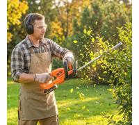 Outsunny 20" Cordless Hedge Trimmer With Dual Action Head, 2000Mah Battery