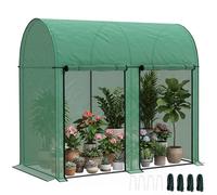 Outsunny 200 X 100 X 178Cm Small Tomato Greenhouse With Roll-Up Zipped Doors Green