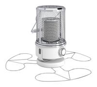 Outsunny 2000W Electric Patio Heater with 10-20㎡ Coverage, Separation Coil, Freestanding Outdoor Infrared Heater with Tip-Over Protection, Overheat Protection, Handle for Indoor and Outdoor Use, White
