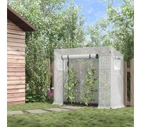 Outsunny 200X76X168Cm Walk-In Garden Greenhouse Plant Warm House W/ Roll Up Door