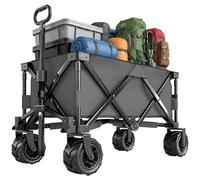 Outsunny 205L Festival Trolley on Wheels Folding Telescopic Handle Grey